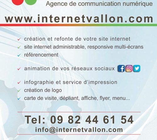 Internet Vallon, création de site internet