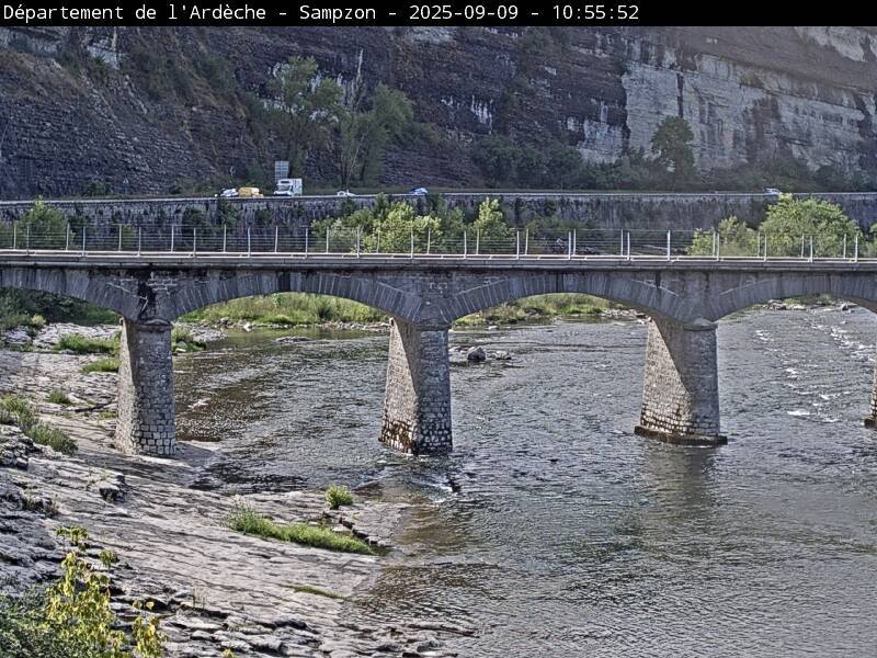 webcam du pont de Sampzon