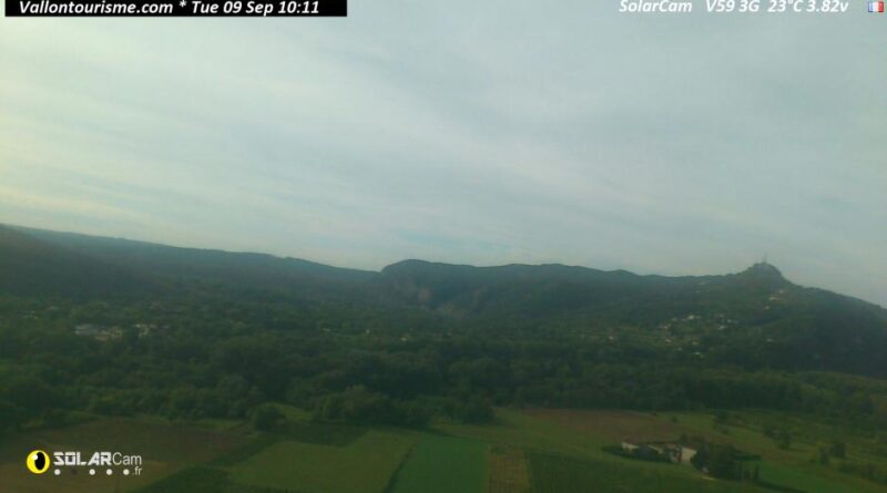 webcam du rocher de Sampzon proche de Ruoms