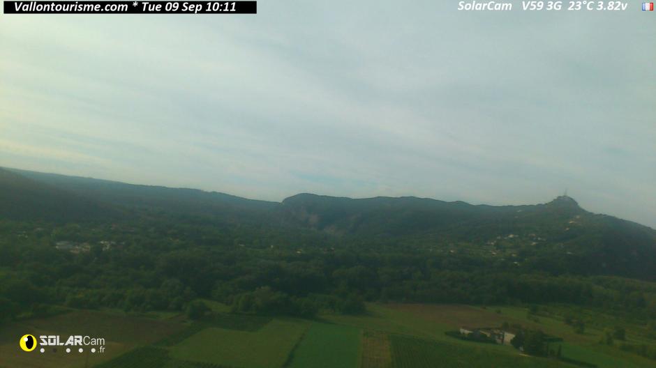 webcam du rocher de Sampzon proche de Ruoms